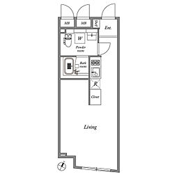 GRANPASEO碑文谷South ワンルームの間取図画像