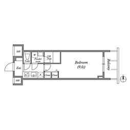 スプランディッド淀屋橋DUE 1LDKの間取図画像