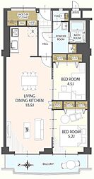間取図画像 2SLDK