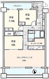 ステイツ茨木グランプレイス 3LDKの間取図画像