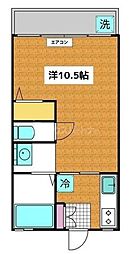 メゾン市川 1Kの間取図画像