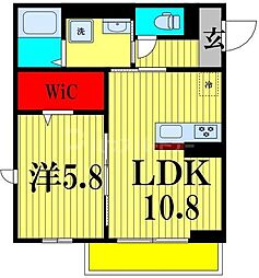 シュタインハウス 1LDKの間取図画像