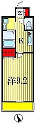 ルミエール 1Kの間取図画像