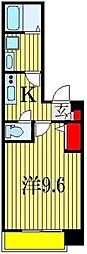 ミッツメロディア 1Kの間取図画像