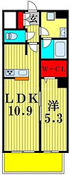 市川市南八幡4丁目マンション 1LDKの間取図画像