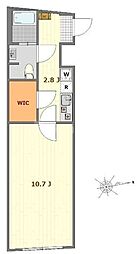 ラシクラス小岩駅前 1Kの間取図画像