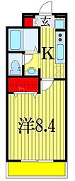 ベイグランデ 1Kの間取図画像