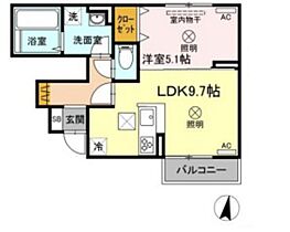 岡山県岡山市北区牟佐（賃貸アパート1LDK・1階・38.32㎡） その2