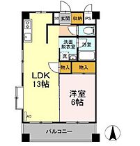 岡山県岡山市北区厚生町2丁目（賃貸マンション1LDK・6階・44.71㎡） その2