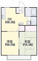 サンシティ 2DKの間取図画像