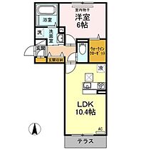 岡山県岡山市中区平井（賃貸アパート1LDK・1階・42.62㎡） その2