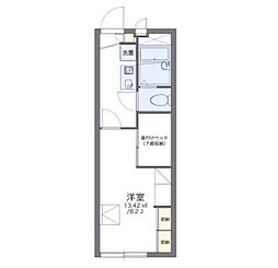 レオパレスTRE 1Kの間取図画像