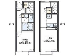 レオネクストパールカクテル 1LDKの間取図画像