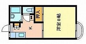 岡山県岡山市北区津島東2丁目（賃貸アパート1K・2階・26.40㎡） その2