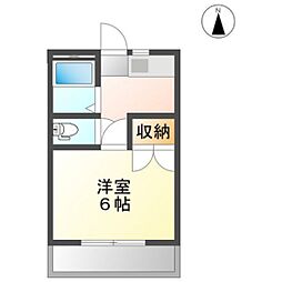 サニーヒルズ泉田1 1Kの間取図画像