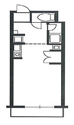 ストゥディオアレズ ワンルームの間取図画像