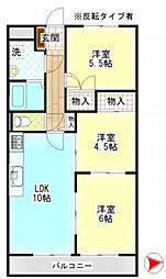 ネクスト倉田東館 3LDKの間取図画像
