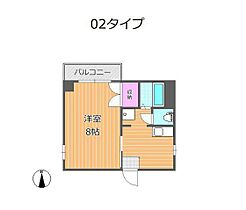 岡山県岡山市北区幸町（賃貸マンション1K・6階・26.40㎡） その2