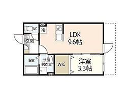 ノアールテラス清輝本町 1階1LDKの間取り