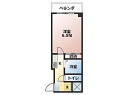 ニューメゾン近藤 1Kの間取図画像