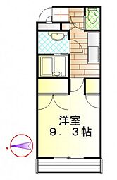 パティオ西島田 1Kの間取図画像