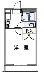 アマテラスSASAGASE 1Kの間取図画像