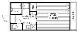 ラピスラズリー88 1Kの間取図画像