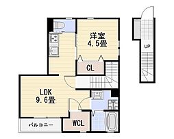 Asunto 1LDKの間取図画像