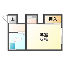 和久田ビル 1Kの間取図画像