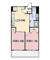 プランドールキノミ 2LDKの間取図画像