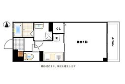 グランヒルズ東古松 1Kの間取図画像