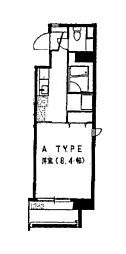 アミスタダイク 1Kの間取図画像