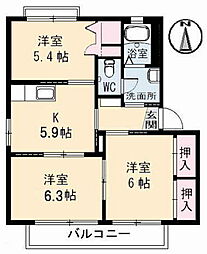ロフティ参番館 3Kの間取図画像