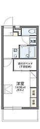 レオパレスクレベール 1Kの間取図画像