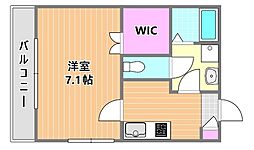 アンボヌール神下 1Kの間取図画像