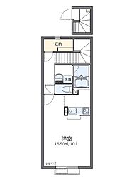 レオネクストニワセ ワンルームの間取図画像
