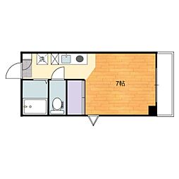 パルティール21 1Kの間取図画像