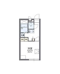レオパレスフランボワーズ2 1Kの間取図画像