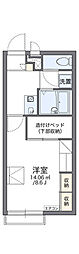 レオパレス希望 1Kの間取図画像