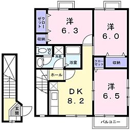楓 3DKの間取図画像