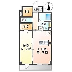 マリーゴールド 1LDKの間取図画像