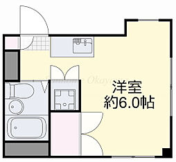 アトムコーポ ワンルームの間取図画像