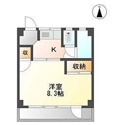 サンジェルマン富田町 1Kの間取図画像