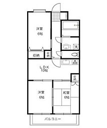 ビューティフル長瀬 3LDKの間取図画像
