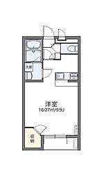 レオネクストラモ・フェリチタ ワンルームの間取図画像