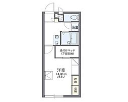 レオパレス京山マスカット 1Kの間取図画像