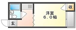 ラポールすすき 1Kの間取図画像