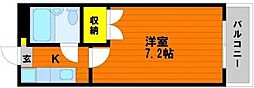 ウエストプラザ新保 1Kの間取図画像