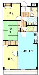 ラフィーネ住吉 3LDKの間取図画像