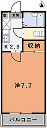カランドリエ松島 1Kの間取図画像